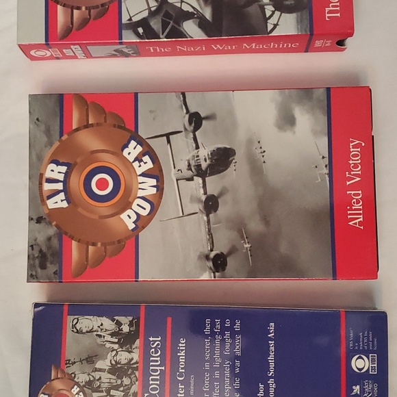 :4 VHS CBS video air power allied victory Nazi War Machine Japanese Conquest Sky - Picture 8 of 13